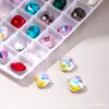 Accesorios para Uñas Multifacéticos de Alta Calidad Rhinestones Cuadrados Gruesos Súper Brillantes 8MM Cristal de Vidrio Pedrería Grande Accesorios para Apilar Uñas