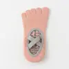Calcetines de Yoga Europeos Genuinos de Cinco Dedos Transfronterizos, Calcetines Antideslizantes Profesionales para Pilates para Mujer con Dedos Separados, Calcetines para Deporte de Entrenamiento en Interiores