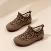 Invierno 2026 Nuevo Estampado de Leopardo Zapatos Casuales Retro para Mujer Con Terciopelo Zapatos de Vestir Individuales Para Personas Bajas Suela Plana Suave Zapatos de Vestir Individuales Versátiles