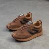 Shanghai Jiejie 2024 Otoño Nuevo Zapatos de Entrenamiento Alemanes de Suela Gruesa Versátiles Zapatos Casuales de una Sola Capa Cordones Frontales Retro Zapatos Cómodos para Mujer