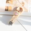 Cortauñas de Dibujos Animados Serie Color Crema Tijeras Plegables para Uñas para Niñas Cuidado de Uñas Anti-Salpicaduras Producto Nacional Genuino