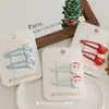 Paquete de 1 Par ~ Dulce Santa Árbol de Navidad Lindo Dulce Pasador Hombre de Jengibre Muñeco de Nieve Pinza Lateral Pinza para Flequillo Femenina