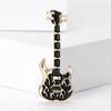 Broche de ramillete con forma de guitarra de esmalte al óleo de aleación creativa de moda coreana, fabricantes de joyas al por mayor