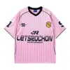 Jersey Retro Americano con Cuello en V para Hombre y Mujer, Camiseta de Verano Holgada de Manga Corta, Top Deportivo Transpirable de Media Manga de Moda para Pareja