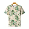 Camiseta de manga corta de seda helada para hombre, diseño de nicho de verano, moderna, a la moda, personalizada, de secado rápido, cuello redondo, venta al por mayor