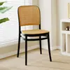 Silla de Plástico Rattan Nórdico para Exteriores y Hogar Apilable Silla de Comedor Silla con Respaldo Vintage Celebridad de Internet Silla para Escritorio de Apartamento Pequeño