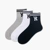 Calcetines de otoño e invierno para mujer hasta media pantorrilla blanco y negro estilo campus NY calcetines para pareja barras paralelas letras running hip hop media pantorrilla Deportes calcetines para hombre