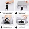 Cross-border Double-USB recarregável Cloth Cover Candeeiro de mesa estilo americano simples moderno quadrado quarto de cabeceira de tecido candeeiro de mesa