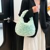 Bolsa Temperamento, Textura Macia, Bolsa de Ombro Feminina de Grande Capacidade, Bolsa Nuvem Puff Casual para Deslocamento, Nova Bolsa Plissada Japonesa e Coreana