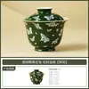 Taza de Té de Cerámica con Tapa Danza de Mariposas del Fabricante, Juego de Té Individual de Alto Valor para una Persona, Tazón de Té con Tapa que No Quema las Manos