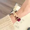 Gipsófila Zircón Cobre Correa de Cuero Adecuada para Apple Watch Iwatch11 Generación 10/987Ultra/Se
