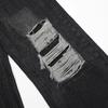 Jeans masculinos americanos de rua retrô com patch, design rasgado, nicho, calças casuais retas soltas modernas