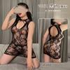 Meias de Seda Tamanho Plus Fei Mu Tentação Sexy Pacote Paixão Flertando Roupa Rede Quadril Entrepernas Abertas Lingerie de Seda Preta Feminina 7561