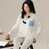 Algodón Puro Pijama de Pareja para Hombre para Primavera y Otoño, Holgado, Casual, Transpirable, 100% Algodón, Adecuado para Usar al Aire Libre como Ropa de Casa en Otoño