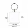 Marco de fotos de comercio electrónico transfronterizo llavero acrílico carcasa en blanco forma de corazón en blanco caligrafía llavero acrílico transparente carcasa en blanco