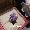 Joyería Griega Vintage Púrpura Iris Colgante Grande con Gema Collar Banquete de Bodas Púrpura Uva Aretes de Zirconia conjunto