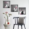 Planta verde en maceta tridimensional 3D con flores, pintura triple, decoración de entrada de sala de estar, pegatinas de pared para reparar agujeros de pared