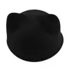 Chapéu Paridade Fofo com Orelhas de Gato Moda Chapéu de Mago Top Hat Feminino Outono e Inverno Lã Sintética Quente Chapéu de Equitação Chapéu de Cavaleiro para Exterior