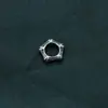 Plata de Ley S925 Bambú Estrella de Cinco Puntas Separador Perla Polígono Anillo Cerrado DIY Pulsera de Cuerda Hecha a Mano Accesorios para Pulseras