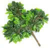 Hojas artificiales de baniano, manojos de hojas, ramas de árbol falsas, follaje para paisajismo, varios estilos de decoraciones de plantas verdes