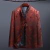 Tang Suit Meia-idade e Velho Pai Terno Masculino Inverno forrado de lã Engrossado Jaqueta acolchoada de algodão Estilo Chinês Casaco Vovô Velho Roupas Jaqueta acolchoada de algodão