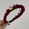 Versão Coreana Etiqueta Dourada Creme Cetim Scrunchie Estilo Ballet Nicho Coque Prendedor de Cabelo Elástico Acessório de Cabelo