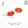 Estilo Étnico Colorido Areia Dourada Esmalte 3D Cabaça Yuanfu Ruyi Cadeado Pulseira DIY Pingente Acessórios de Joias