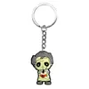 Serie de Halloween Más Vendida Transfronteriza Dibujo Animado Goma Suave de PVC Llavero de Metal Colgante para Bolso Accesorio Decorativo Pequeño DIY