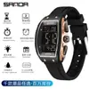 Reloj Sanda de Venta Caliente Multifuncional para Estudiantes Hombres y Mujeres Reloj Deportivo Tipo Barril de Moda Pantalla Grande Impermeable Reloj Digital