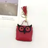 Búho Lindo Pu Funda para Auriculares Bluetooth Billetera Llavero Bolsita Pequeña Accesorios Colgante Bolsa de Almacenamiento Caja para Auriculares