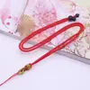Cordão de Abacaxi Dourado Ajustável com Nó Lanyard Tecido à Mão Pingente de Jade Acessórios Corda de Colar Corda para Barraca de Rua Atacado