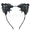 Diadema de Encaje con Orejas de Animales Lindas para Halloween Tocado de Orejas de Animales Niños Encaje Gato Gato Joyería Femenina Fabricante