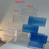 Ladrillo Hueco Patrón de Agua Azul Hielo Cristalino Decoración de Boda Plástico Acrílico Transparente Ladrillo Cuadrado Patrón de Hielo Pared de Paisaje