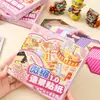 Coleção de Miniaturas Estéreo 3D DIY Presente Educacional para Crianças Conjunto de Adesivos de Paisagismo Sem Corte Caixa de Presente Extra Grande