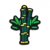 Dijes para zapatos tipo zueco con temática verde, plantas de dibujos animados, cocoteros, hebillas para zapatos de cactus, accesorios DIY, caucho suave de PVC, exclusivamente para ventas transfronterizas