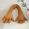 Estilo nórdico almohada de mano de palma a rayas para abrazar brazo largo abrazar sofá de sala de estar siesta almohada larga de tira para sujetar la pierna mujer