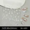 2025 Nuevo Adhesivo para Uñas con Diseño de Copo de Nieve Joyería Blanca de Copo de Nieve para Uñas Calcomanía de Personalidad de Dibujos Animados Adhesivo para Uñas