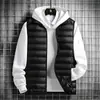Nuevas chaquetas acolchadas de algodón para otoño e invierno para hombres y mujeres, chalecos de algodón rellenos de plumón, chalecos de cuello alto, ropa de trabajo cálida y opciones de logo personalizadas