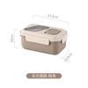 Caja de Almuerzo de Doble Capa Sellada Compartimentada Modelo Nuevo de Grado Alimenticio Cuadrada Rectangular de Plástico Apta para Microondas Caja de Almuerzo para Estudiantes