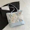 2025 Nuevo Estilo Chino Pintura a Tinta Literaria Fresca Pequeña Bolso de Hombro para Mujer Bolso de Mano de Gran Capacidad Bolso Tote de Hada