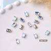 Rhinestones para Arte de Uñas Crystal Moonlight con Parte Trasera Puntiaguda, Popular en Internet, Brillantes Irregulares de Corazón, Mariposa, Cuadrado, Cubo de Azúcar, Ovalados, Rhinestones de Uñas Portátiles