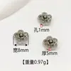 Contas espaçadoras 3D de rosa com banho a vácuo de aço inoxidável, contas soltas, contas perfuradas, materiais para DIY de colar e pulseira, acessórios de joia
