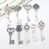 Accesorios para joyería DIY de aleación corazón engranaje corona flor llave colgante collar decoración de ropa colgante hip hop