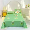 Ins pieza única algodón lavado estampado producto individual sábana de cama cepillado dormitorio de estudiante algodón aloe sábana individual doble al por mayor