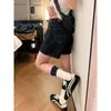 Shorts de Mezclilla para Mujer 2026 Verano Nuevo Estilo Talla Grande Corte Holgado Adelgazante Azul Oscuro de Pierna Ancha para Figuras Petite