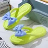 Chanclas de Nuevo Estilo para Mujer, Pantuflas de Casa de Moda con Lazo, Suela Gruesa, Cómodas, Antideslizantes, Verano al por Mayor