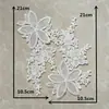 Blanco y negro I bordado de poliéster calado encaje soluble en agua para coser decoración DIY a juego accesorios para ropa accesorios para cuellos