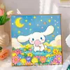 Pintura de Diamantes para Niños Kuromi Hecho a Mano DIY Pintura de Pegatinas de Diamantes Sanrio Pintura de Diamantes con Diamantes Completos 5D Tamaño Pequeño