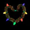 Collar luminoso con luces navideñas Lester, estilo europeo y americano, exagerado, con 7 luces de lana.