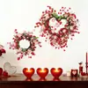 Guirlanda Decorativa em Forma de Coração com Tulipas para o Dia dos Namorados Transfronteiriça, Enfeite de Pendurar para Casa, Casamento, Parede Decorativa Rosa Brilhante